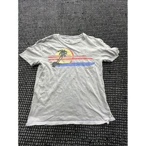 Gap Graphic T-Shirt Kids XXL Gray Cali Surf Palm Tree Sunset Tee